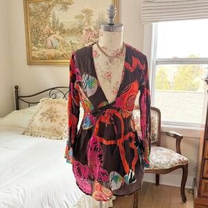 boho babydoll top  Y2K bhags boho‎ top size small